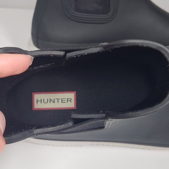 Hunter Women's Original Flat Heel Calendar Sole Chelsea Rain Boots Size 10 - Picture 7 of 10